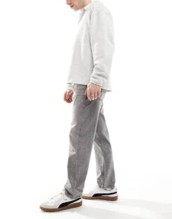 Jack & Jones Chris Straight Jeans In Grey Wash For Men Grey Denim -Men Style Shop 207428237 5