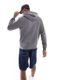 Jack & Jones Oversized Hoodie In Dark Grey For Men Castlerock -Men Style Shop 207428558 4