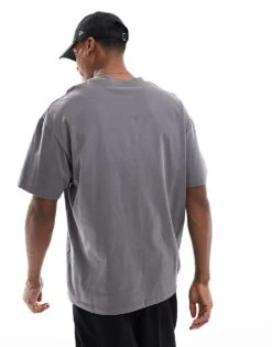 Jack & Jones Oversized T-shirt In Dark Grey For Men Castlerock -Men Style Shop 207428571 4