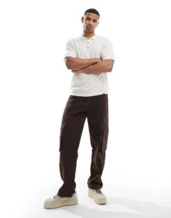 Jack & Jones Knitted Polo In Cream For Men Cloud Dancer -Men Style Shop 207428594 3