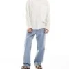 Jack & Jones Alex Baggy Jeans In Vintage Light Blue Wash For Men Blue Denim