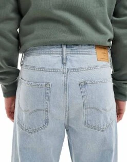 Jack & Jones Alex Baggy Rigid Jeans In Light Blue Wash For Men Blue Denim -Men Style Shop 207428669 5