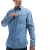Jack & Jones Long Sleeve Denim Shirt In Light Blue For Men Blue Denim