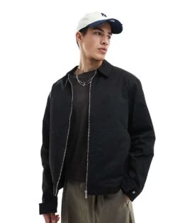 Jack & Jones Twill Harrington In Black For Men -Men Style Shop 207499902 1 black 1