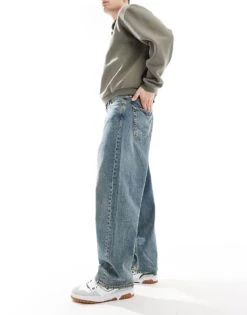 Jack & Jones Ron Skater Jeans In Vintage Blue Wash For Men Blue Denim -Men Style Shop 207500026 3