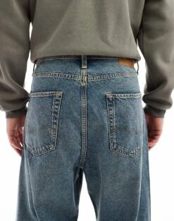 Jack & Jones Ron Skater Jeans In Vintage Blue Wash For Men Blue Denim -Men Style Shop 207500026 4