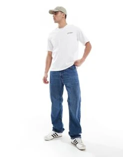 Jack & Jones Script Logo T-shirt In White For Men -Men Style Shop 207500204 4