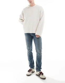 Jack & Jones Glenn Slim Fit Jeans In Vintage Blue Wash For Men Mid Blue Sq665 -Men Style Shop 207500222 1 midbluesq665 1