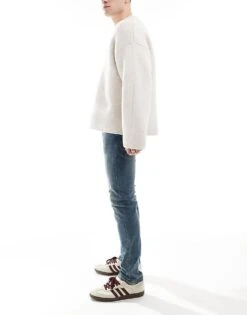 Jack & Jones Glenn Slim Fit Jeans In Vintage Blue Wash For Men Mid Blue Sq665 -Men Style Shop 207500222 3