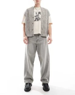 Jack & Jones Ron Skater Fit Jeans In Grey Wash For Men Grey Denim