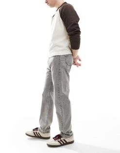 Jack & Jones Chris Straight Jeans In Grey Wash For Men Grey Sq061 -Men Style Shop 207500272 3