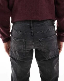 Jack & Jones Mike Tapered Jeans In Dark Grey Wash For Men Grey Sq270 -Men Style Shop 207500347 5