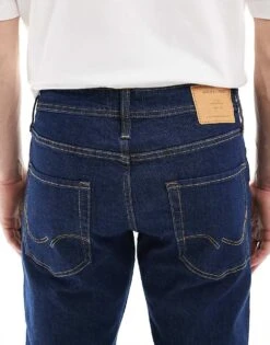Jack & Jones Mike Tapered Jeans In Raw Indigo Wash For Men Dark Indigo Sq430 -Men Style Shop 207500398 4
