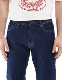 Jack & Jones Mike Tapered Jeans In Raw Indigo Wash For Men Dark Indigo Sq430 -Men Style Shop 207500398 5