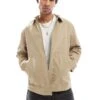 Jack & Jones Twill Harrington Jacket In Beige For Men Coriander