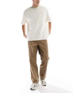 Jack & Jones Bill Wide Fit Workwear Chino In Beige For Men Elmwood