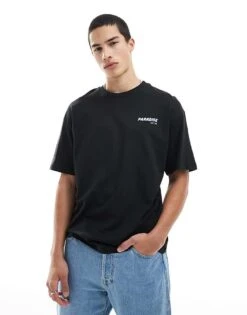 Jack & Jones Super Oversized Koi Carp Back Print T-shirt In Black For Men -Men Style Shop 207500715 4