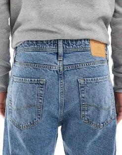 Jack & Jones Eddie Baggy Jeans In Vintage Blue Wash For Men Mid Blue Sq060 -Men Style Shop 207500888 4