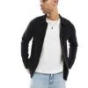 Jack & Jones Zip Cardigan With Collar In Black For Men