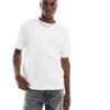 Jack & Jones Textured Oversized T-shirt In White For Men Cloud Dancer