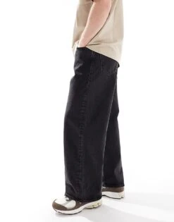 Jack & Jones Dave Wide Fit Jeans In Black For Men Black Denim -Men Style Shop 207601623 2