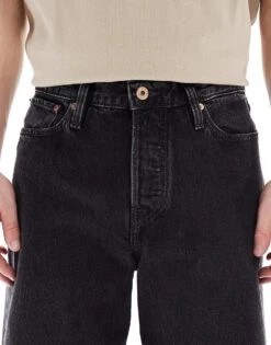 Jack & Jones Dave Wide Fit Jeans In Black For Men Black Denim -Men Style Shop 207601623 5