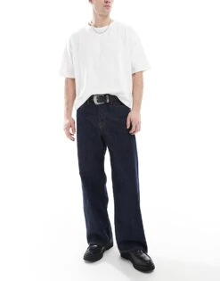 Jack & Jones Dave Wide Fit Jeans In Indigo Blue For Men Blue Denim