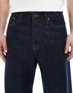 Jack & Jones Dave Wide Fit Jeans In Indigo Blue For Men Blue Denim -Men Style Shop 207601731 5