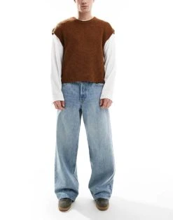 Jack & Jones Dave Wide Fit Jeans In Light Blue For Men Blue Denim