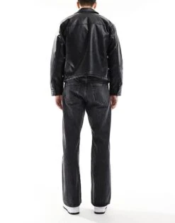 Jack & Jones Toby Flared Jeans In Washed Black For Men Black Denim -Men Style Shop 207602586 2