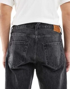 Jack & Jones Toby Flared Jeans In Washed Black For Men Black Denim -Men Style Shop 207602586 5