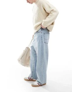 Jack & Jones Ron Skater Fit Jeans In Light Blue For Men Blue Denim -Men Style Shop 207603092 3