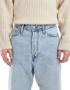 Jack & Jones Ron Skater Fit Jeans In Light Blue For Men Blue Denim -Men Style Shop 207603092 4