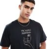 Jack & Jones Oversize T-shirt With Picasso Print In Black For Men -Men Style Shop 207603611 1 black
