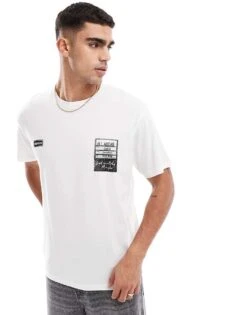 Jack & Jones Oasis T-shirt With Back Print In White For Men -Men Style Shop 207603784 1 white 1