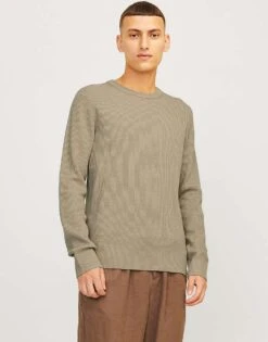 Jack & Jones Perfect Knit In Light Grey For Men -Men Style Shop 207656635 4