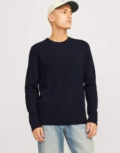 Jack & Jones Perfect Knit In Dark Blue For Men -Men Style Shop 207656636 1 darkblue 1