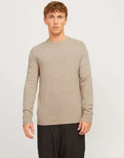 Jack & Jones Lambswool Knit In Light Grey For Men -Men Style Shop 207656653 1 lightgrey 1