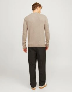 Jack & Jones Lambswool Knit In Light Grey For Men -Men Style Shop 207656653 2