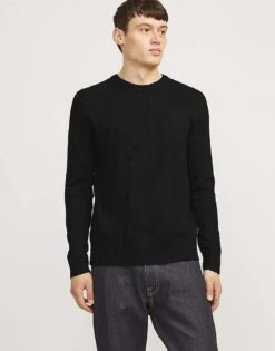 Jack & Jones Perfect Knit In Black For Men -Men Style Shop 207656671 4