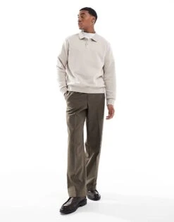 Jack & Jones Polo Sweat In Beige For Men Moonbeam -Men Style Shop 207658652 3