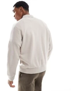 Jack & Jones Polo Sweat In Beige For Men Moonbeam -Men Style Shop 207658652 4