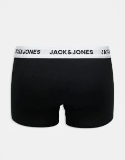 Jack & Jones 5 Pack Logo Trunks In Dark Colours For Men Grey Khaki Navy -Men Style Shop 207717044 2