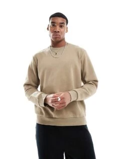 Jack & Jones Oversized Sweatshirt In Beige For Men Coriander -Men Style Shop 207764031 1 coriander 1