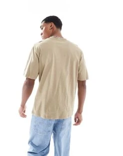 Jack & Jones Oversized T-shirt In Beige For Men Coriander -Men Style Shop 207764202 2