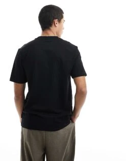 Jack & Jones Oversized T-shirt With Chest Stripe Logo In Black For Men -Men Style Shop 207766463 4