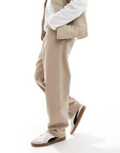 Jack & Jones Alex Wide Fit Trouser In Beige For Men Crockery