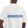 Jack & Jones Oversized T-shirt With Project Core Print In Off White For Men Sweet Corn