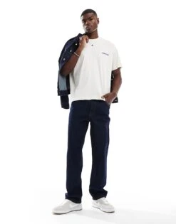 Jack & Jones Oversized T-shirt With Project Core Print In Off White For Men Sweet Corn -Men Style Shop 207766584 4