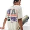 Jack & Jones Oversized T-shirt With Retro Backprint In Off White For Men Antique White